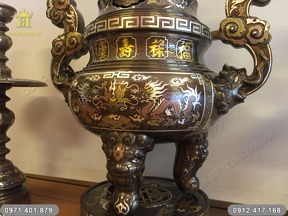 tam sự đỉnh nến ngũ sắc 60cm